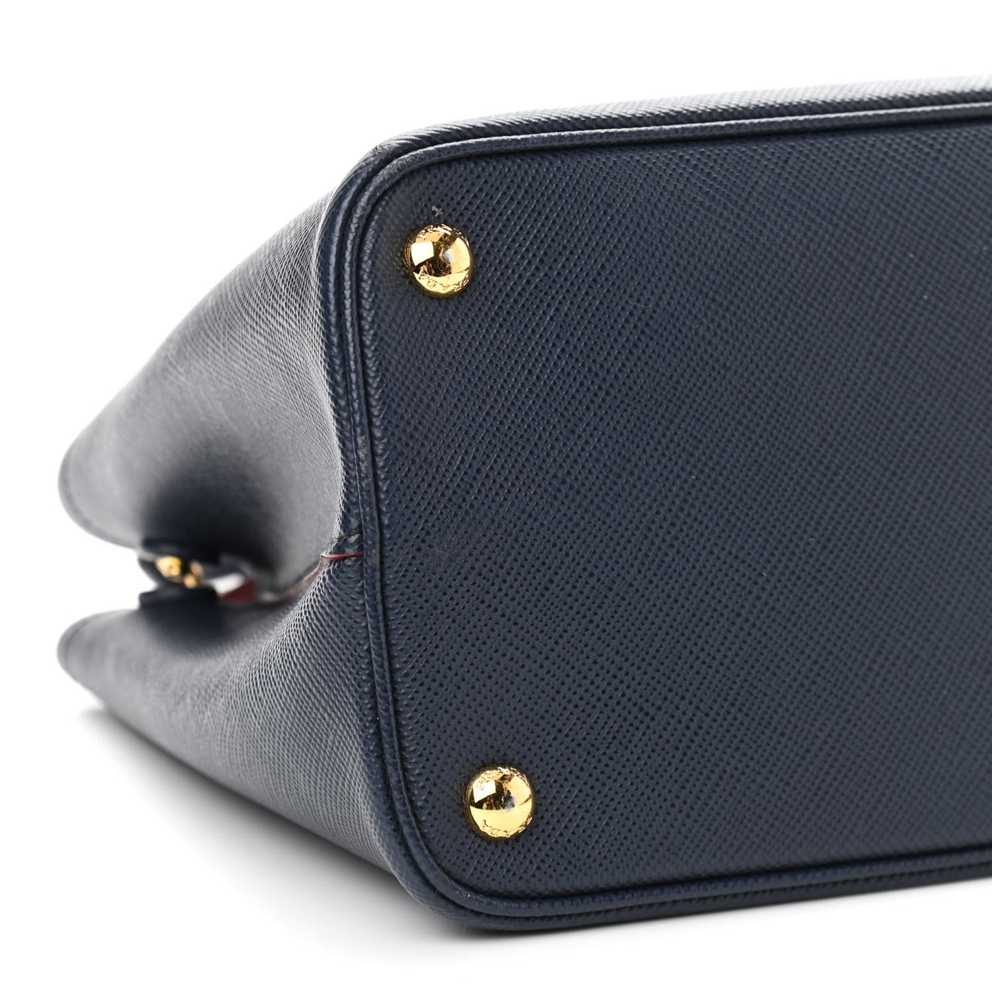 Saffiano Cuir Small Double Bag Baltico Fuoco