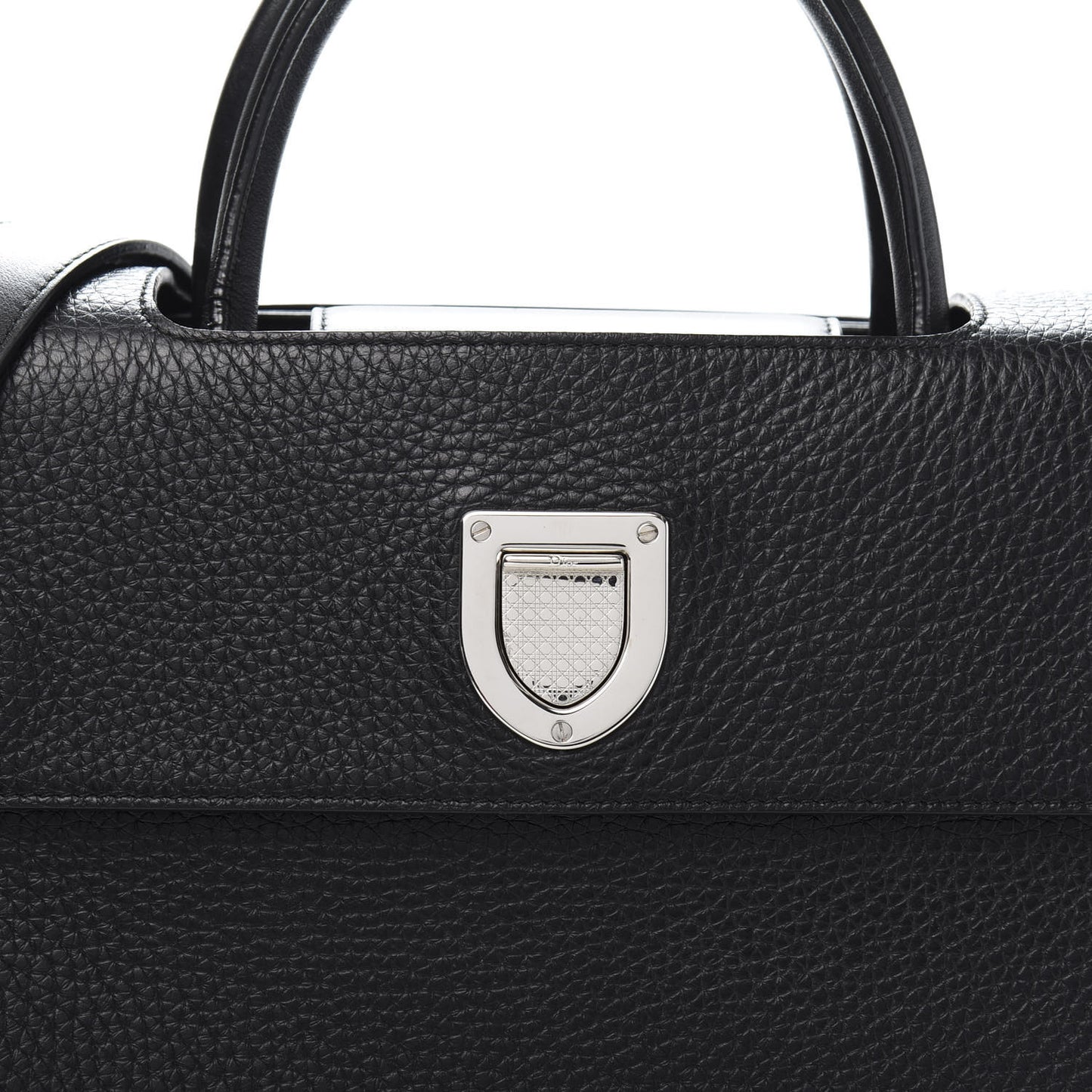 Grained Calfskin Medium Diorever Flap Black