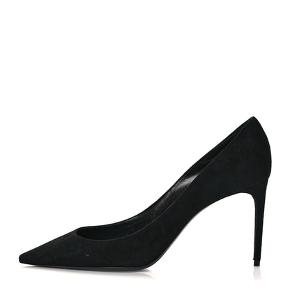 Saint Laurent Suede Zoe 85 Pumps 39.5 Black 1 of 9