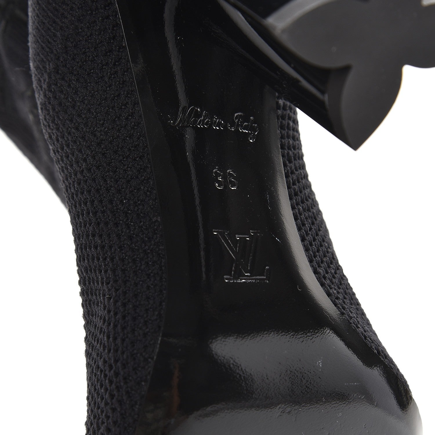 Louis Vuitton Monogram Stretch Fabric Silhouette Ankle Boots 36 Black 6 of 9