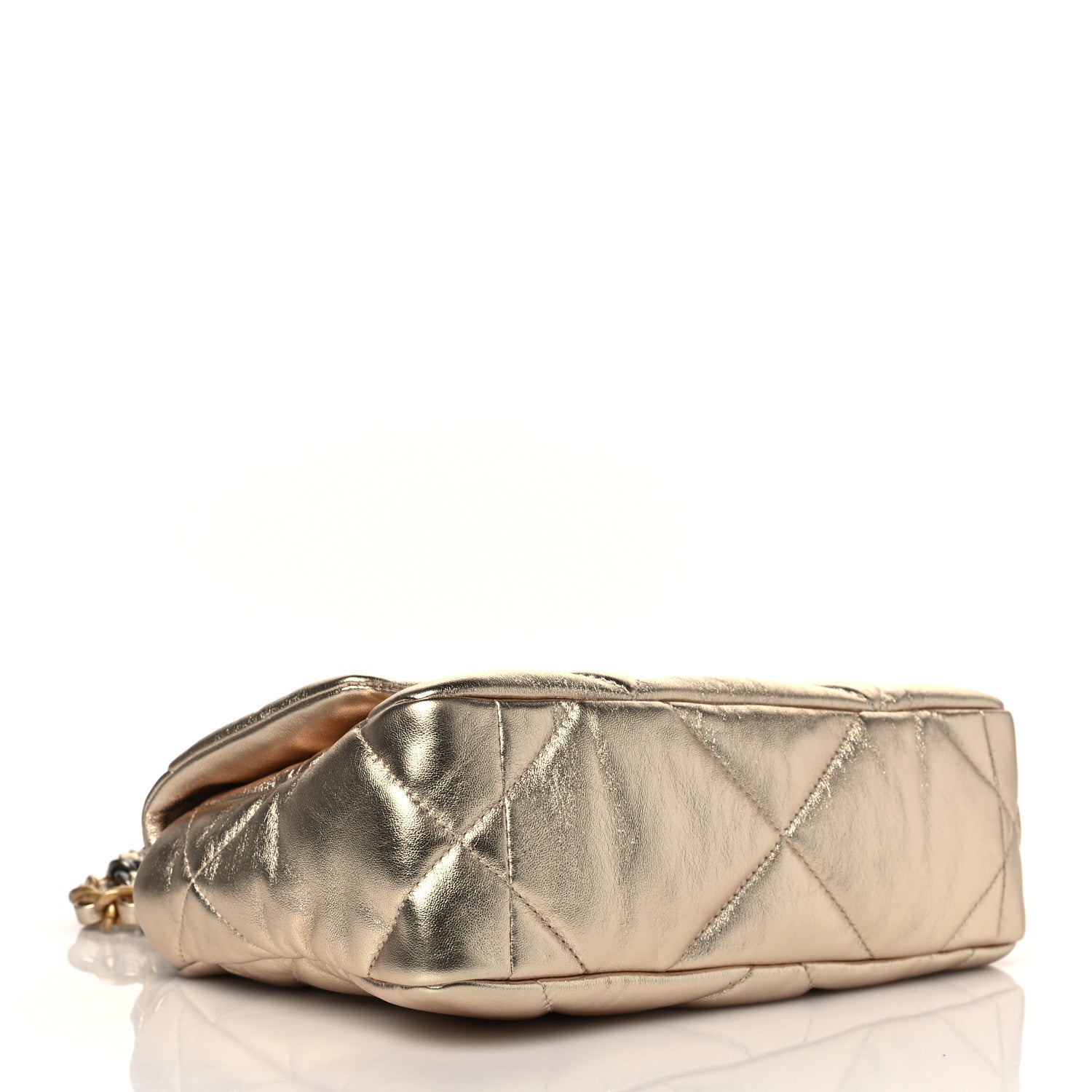 Chanel Metallic Lambskin Quilted Medium Chanel 19 Flap Gold 4 of 11