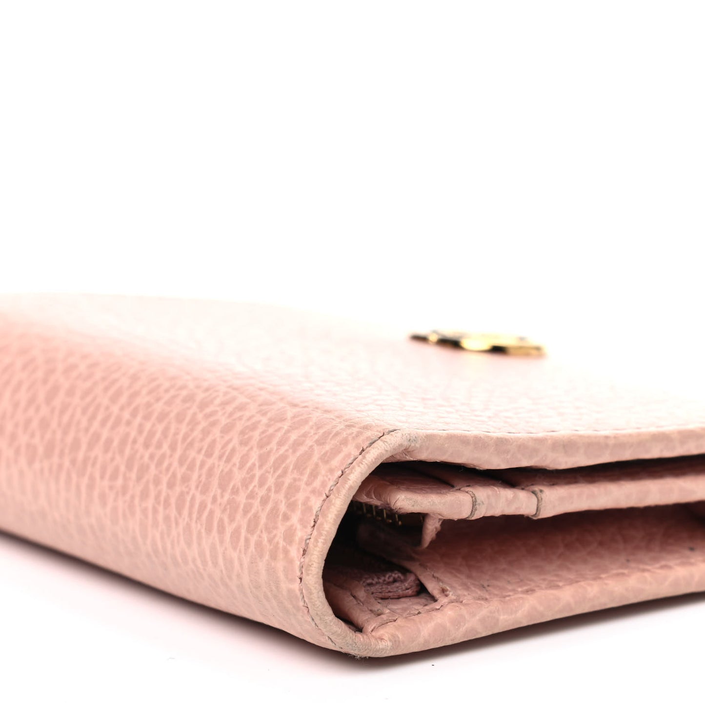 Dollar Calfskin GG Marmont Card Case Perfect Pink