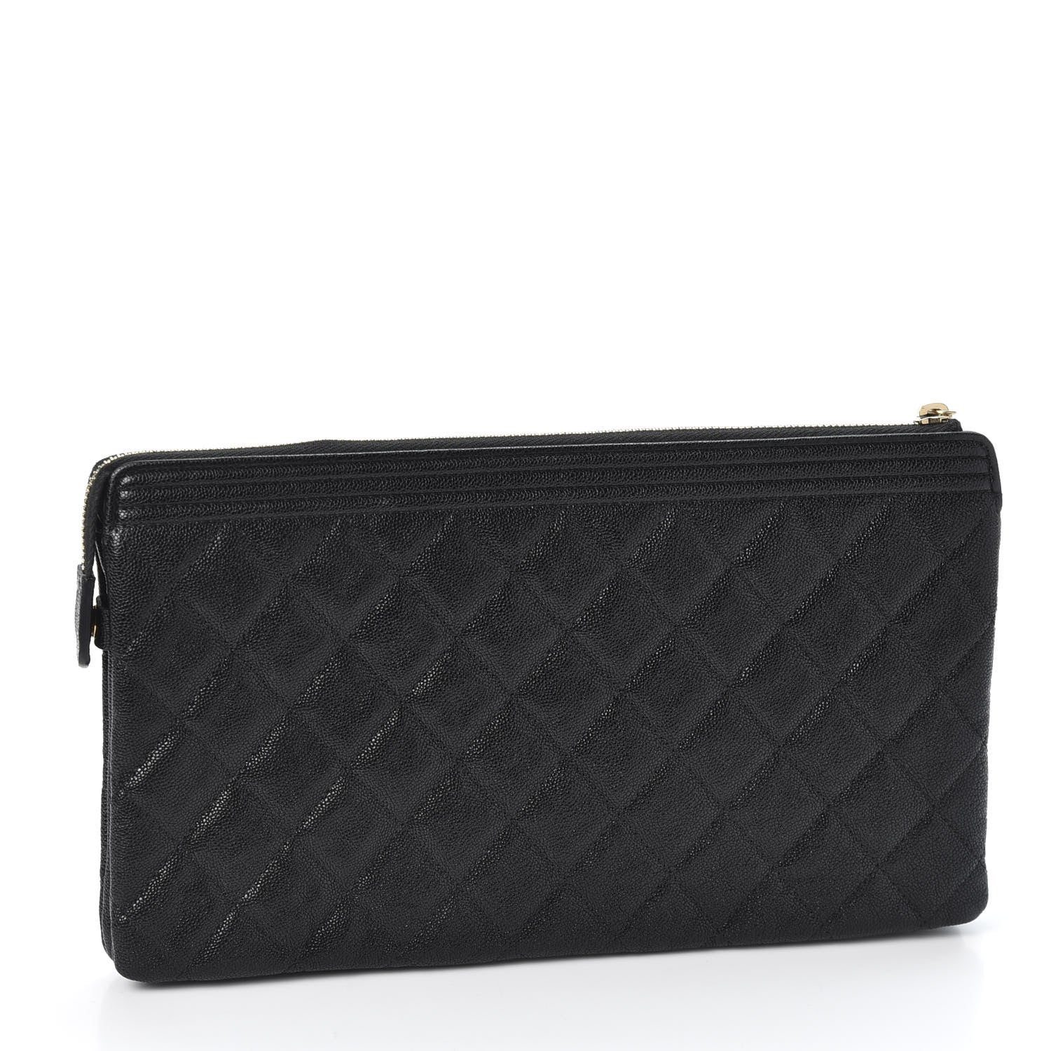 Chanel Caviar Quilted Small Zipped Boy Pouch Black 2 of 9