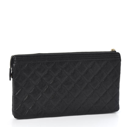 Chanel Caviar Quilted Small Zipped Boy Pouch Black 2 of 9