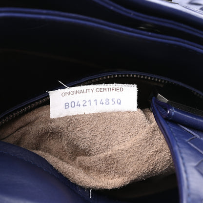 Bottega Veneta Nappa Intrecciato Small Roma Tote Dark Blue 7 of 10