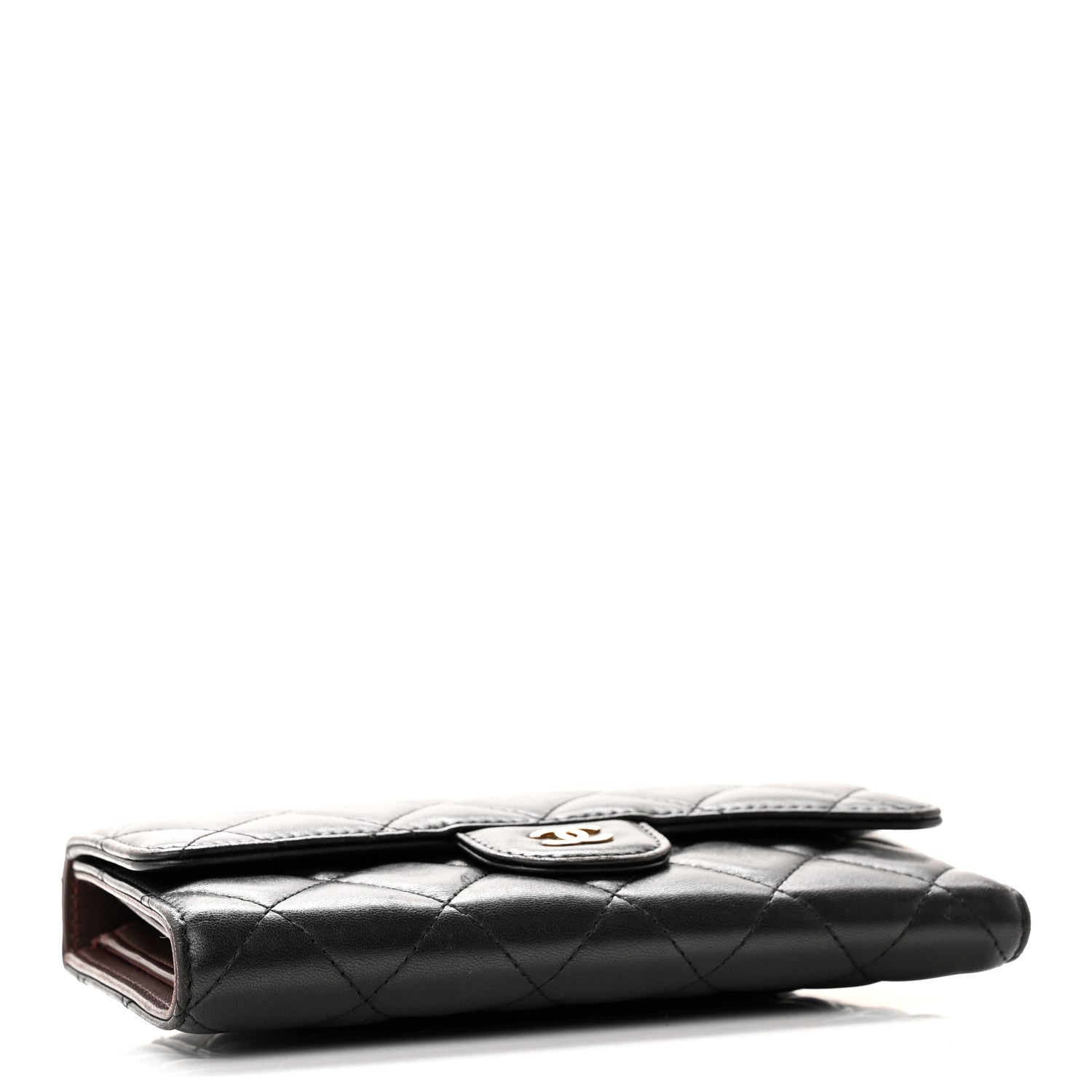 Chanel Lambskin Quilted Large Flap Wallet Black 4 of 18