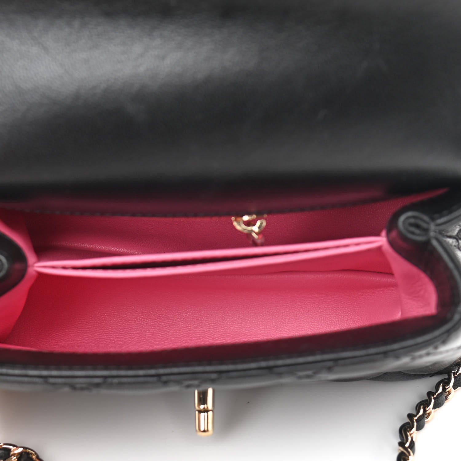 Chanel Goatskin Quilted Rainbow Extra Mini Coco Handle Flap Black 5 of 11
