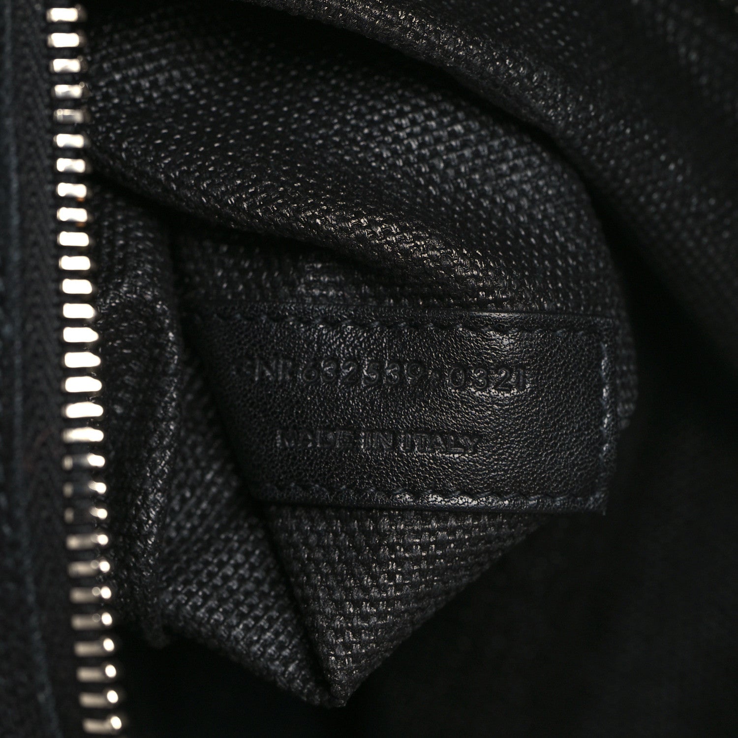 Saint Laurent Linen Calfskin Rive Gauche North South Tote White Black 7 of 9