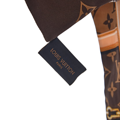 Louis Vuitton Silk Monogram Confidential Bandeau Brown 3 of 5