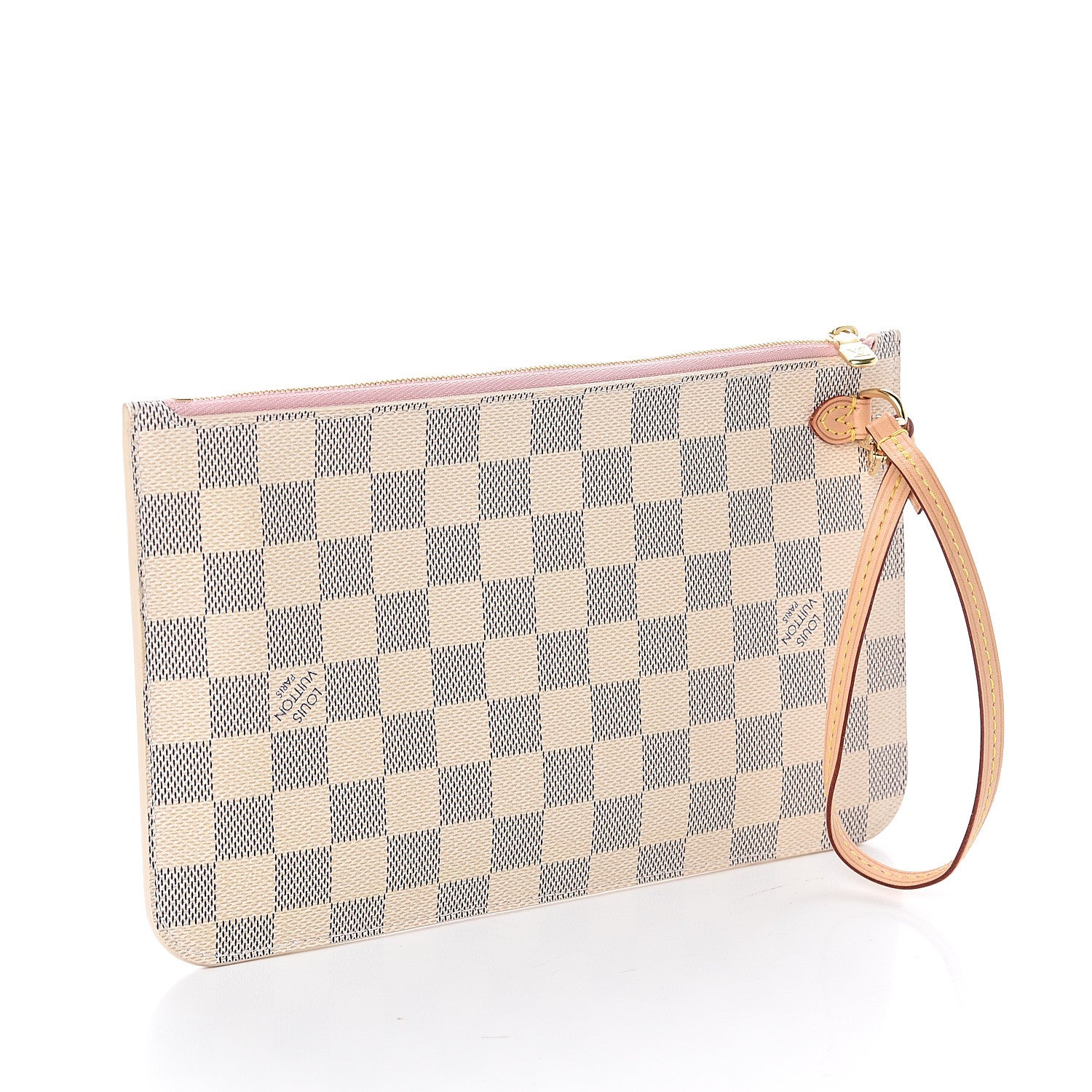 Louis Vuitton Damier Azur Neverfull MM GM Pochette Rose Ballerine 2 of 6