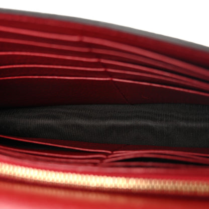Gucci GG Supreme Monogram Tian Chain Wallet Beige Multicolor Red 5 of 10