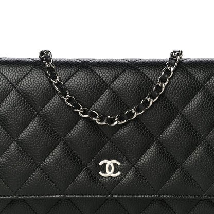 Chanel Caviar Quilted Wallet On Chain WOC Black 9 of 12