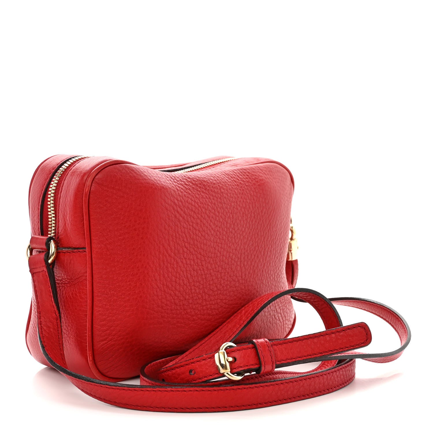 Gucci Pebbled Calfskin Small Soho Disco Bag Tabasco Red 3 of 13