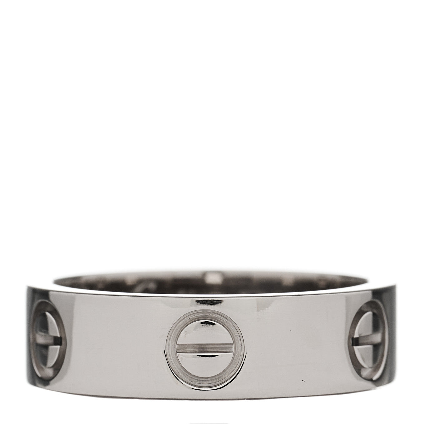 Cartier 18K White Gold 5.5mm LOVE Ring 54 6.75 1 of 4