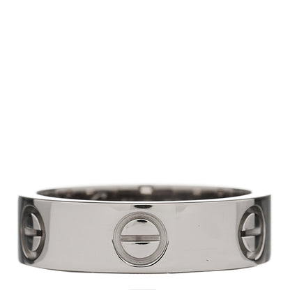Cartier 18K White Gold 5.5mm LOVE Ring 54 6.75 1 of 4