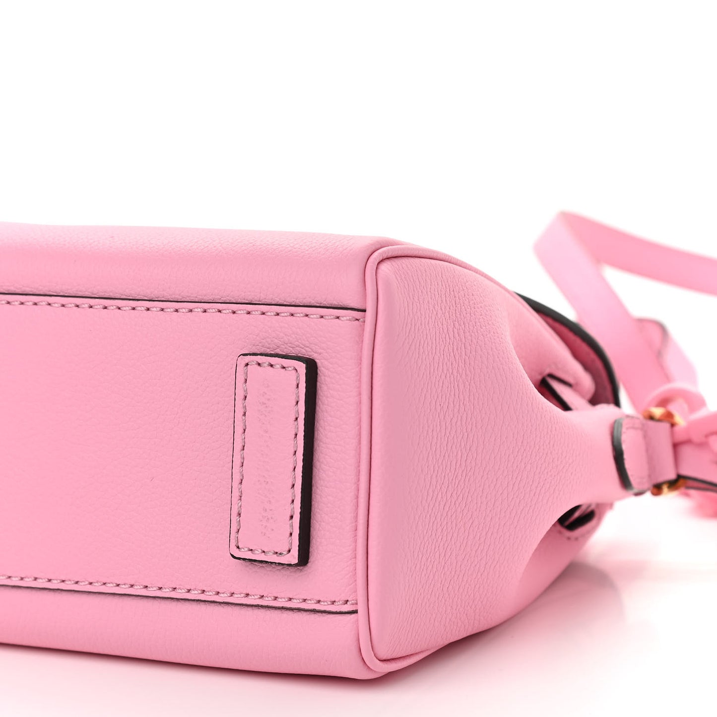 Grained Calfskin Medusa Small Top Handle Handbag Pink