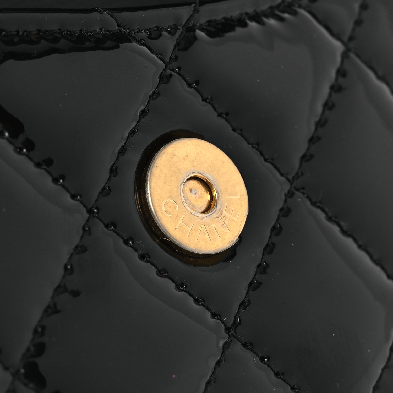 Chanel Patent Enamel Quilted Coco Hearts Clutch With Chain Black 12 of 14