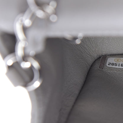Chanel Lambskin Quilted Mini Rectangular Flap Grey 9 of 10
