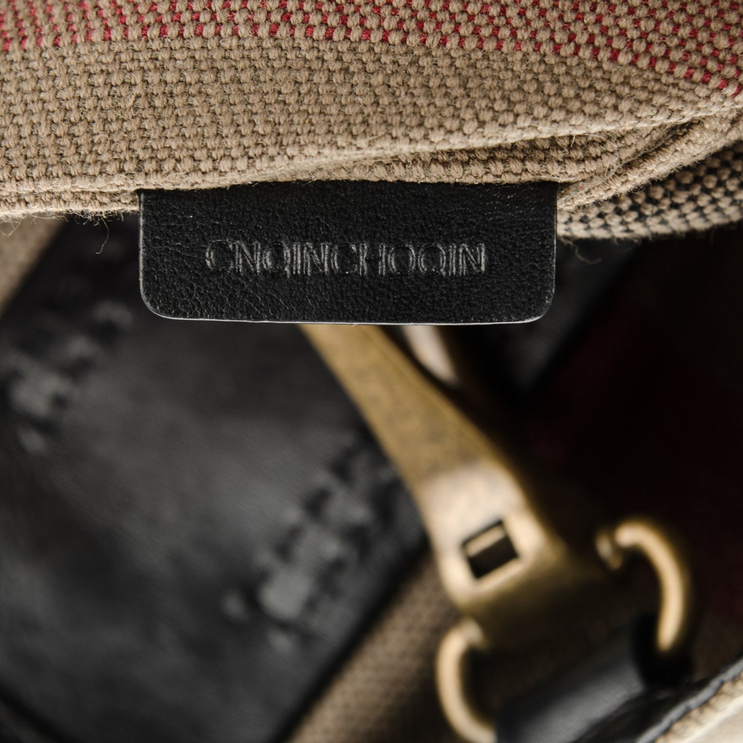 Canvas Mega Check Medium Tottenham Brit Tote Black