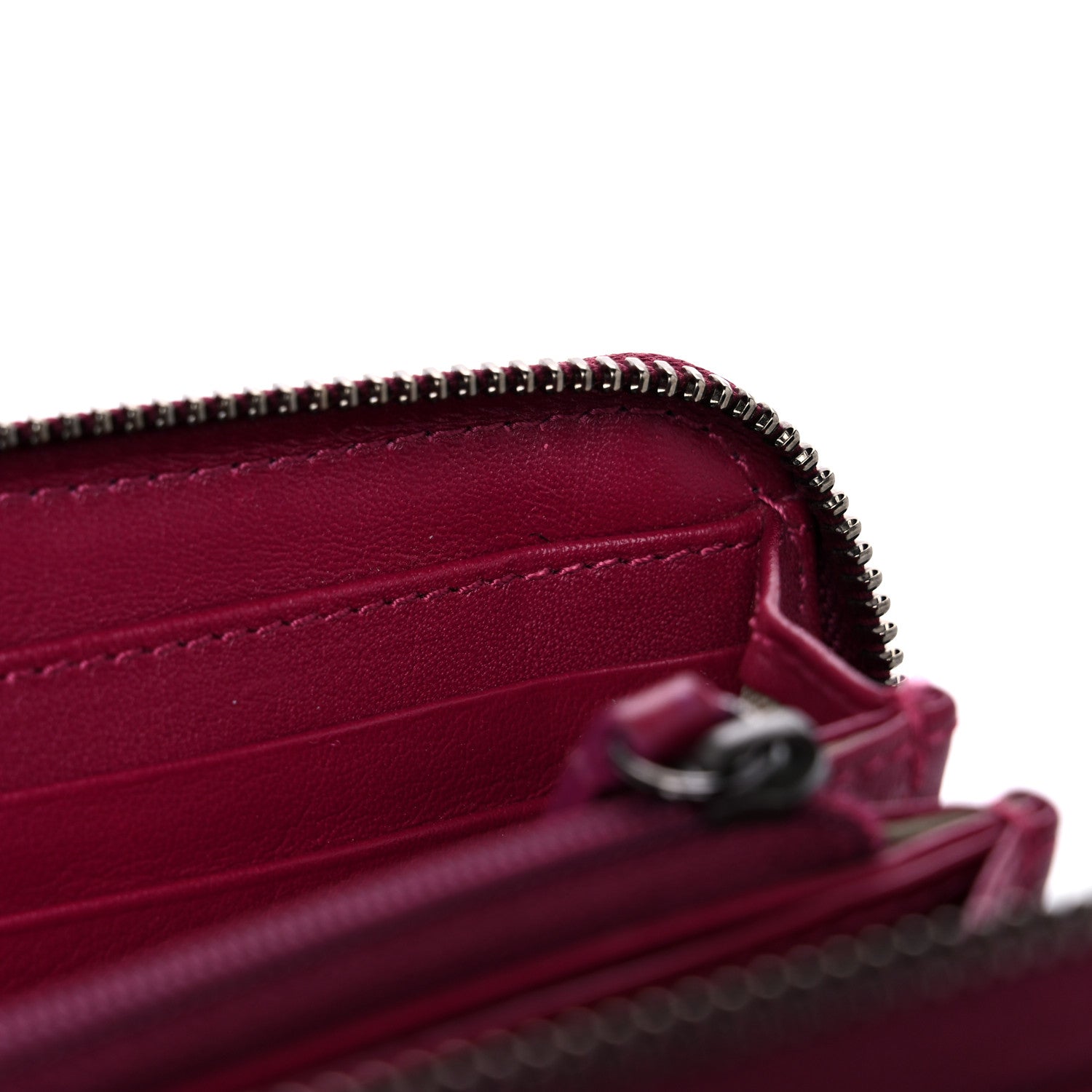 Burberry Patent Check Embossed Large Zip Around Wallet Raspberry Sorbet 8 of 12