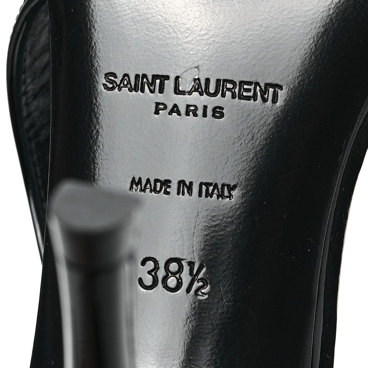 Patent Cap Toe Vesper Slingback Pumps 38.5 Black