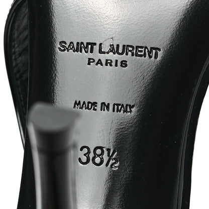 Saint Laurent Patent Cap Toe Vesper Slingback Pumps 38.5 Black 6 of 7