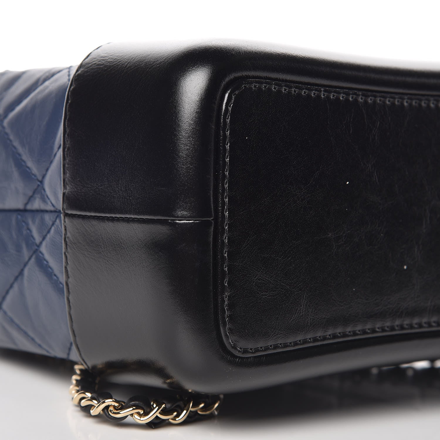 Chanel Aged Calfskin Quilted Small Gabrielle Backpack Blue Black 8 of 10