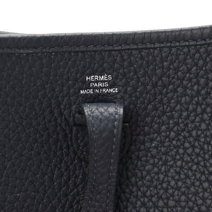 Hermes Taurillon Clemence Amazone Maxi Quadrille Evelyne TPM Bleu Nuit Bleu Saphir Anemone Capucine 6 of 13
