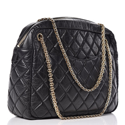 Chanel Aged Calfskin Quilted Large Reissue Camera Case Black 3 of 9