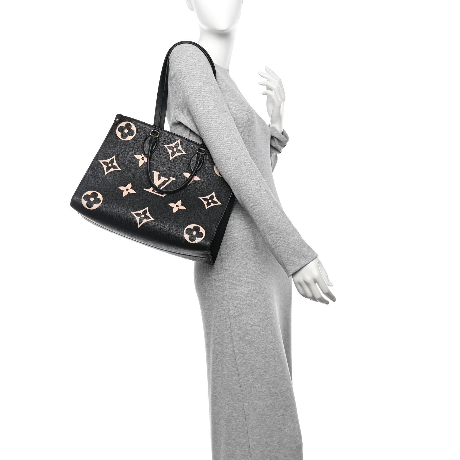 Louis Vuitton Empreinte Monogram Giant Onthego MM Black Beige 3 of 23