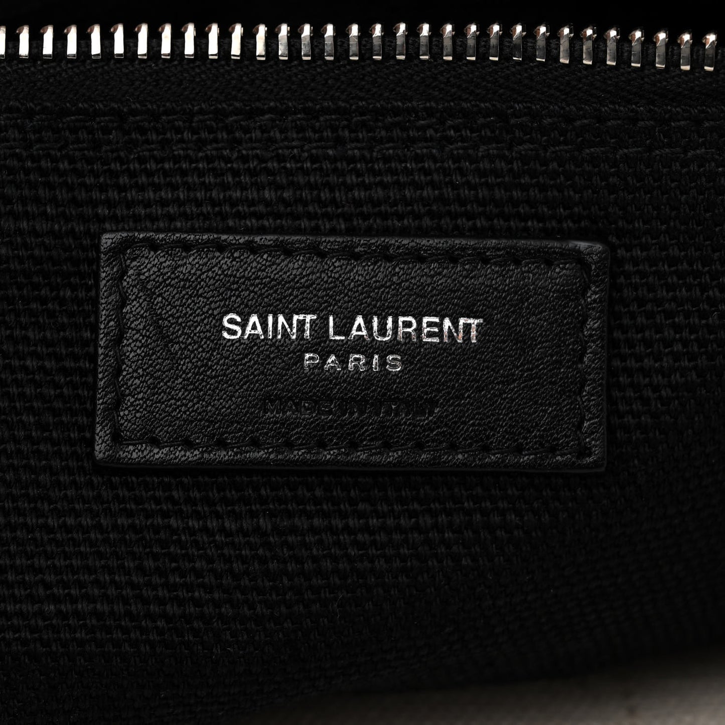 Linen Calfskin Rive Gauche North South Tote White Black