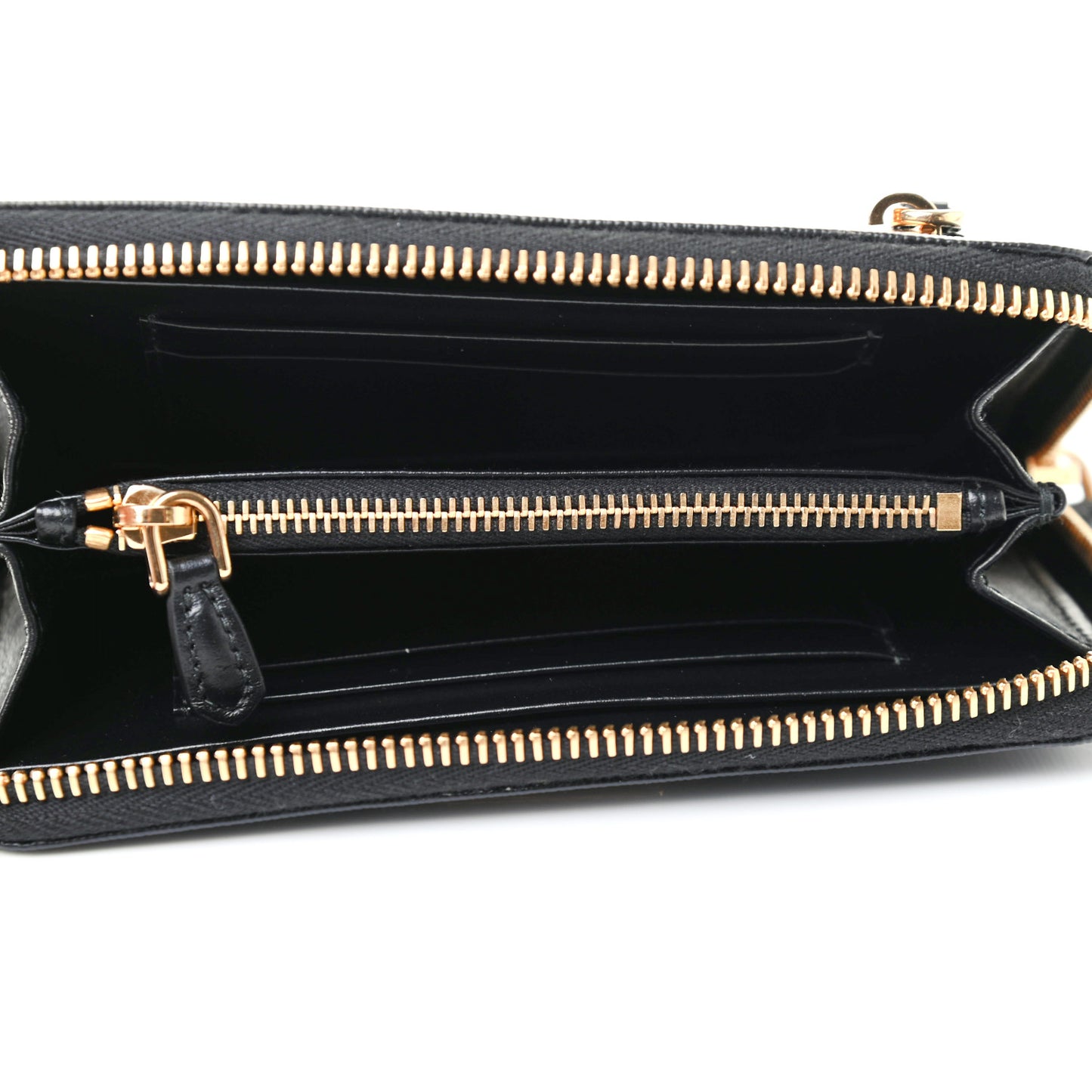 Vitello Move Triangle Compact Zip Wallet Black