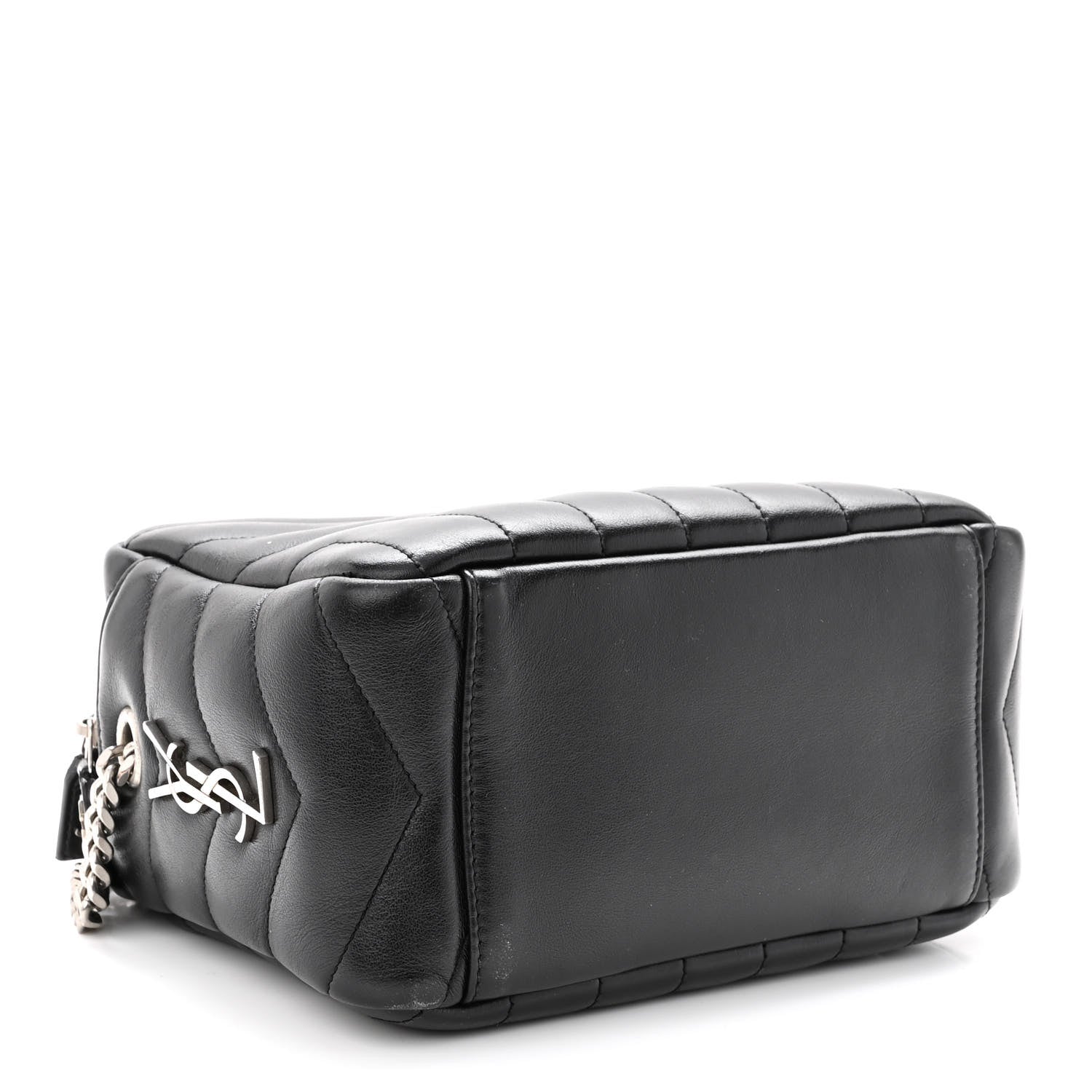 Saint Laurent Calfskin Y Quilted Monogram Small Loulou Bowling Bag Black 4 of 9