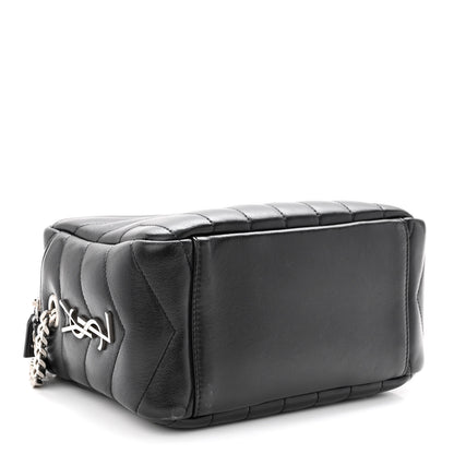 Saint Laurent Calfskin Y Quilted Monogram Small Loulou Bowling Bag Black 4 of 9