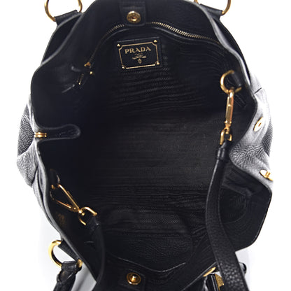 Prada Vitello Daino Tote Black 5 of 15