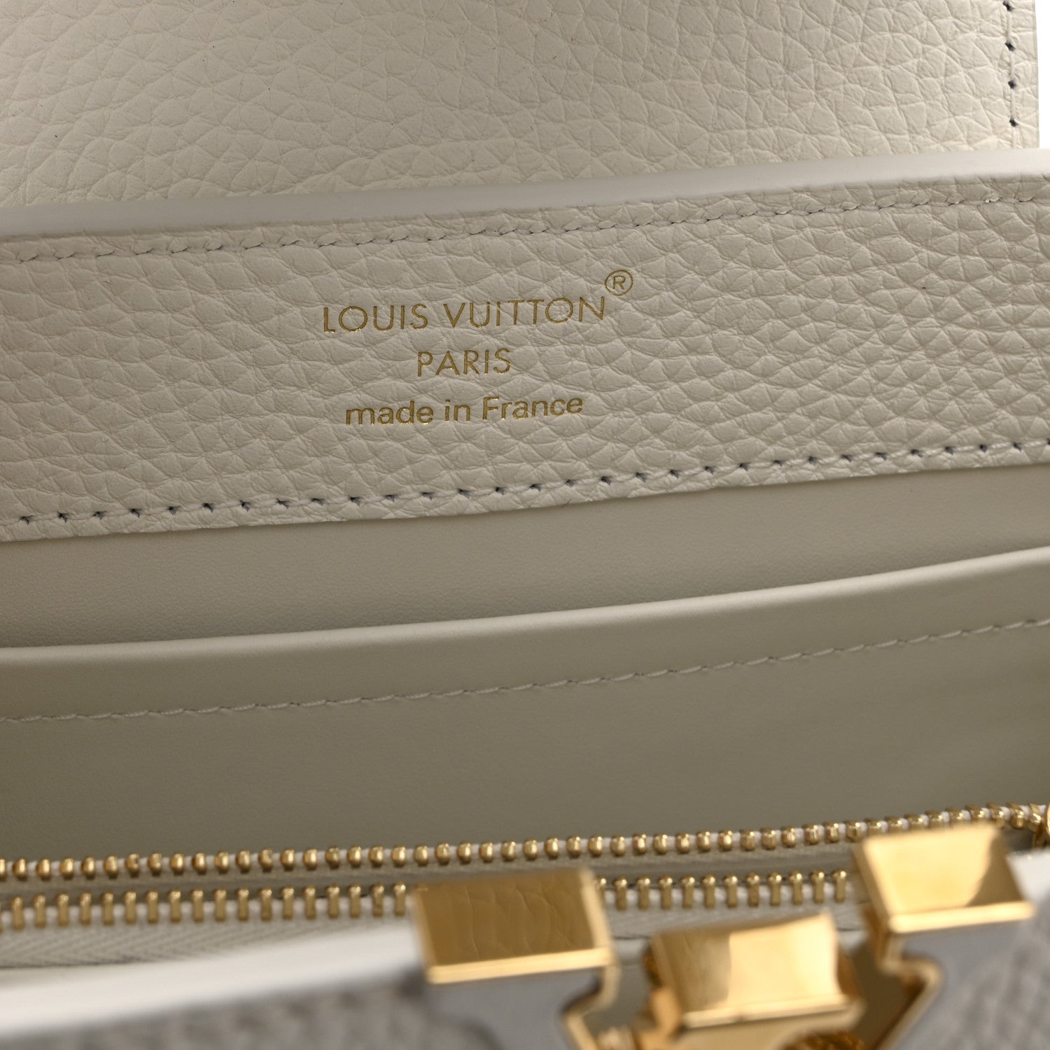 Louis Vuitton Taurillon Small Chain My Capucines Snow 6 of 10