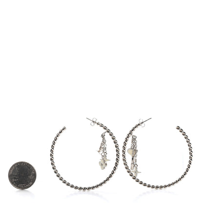Louis Vuitton Sweet Monogram Creole Hoop Earrings Silver 2 of 3
