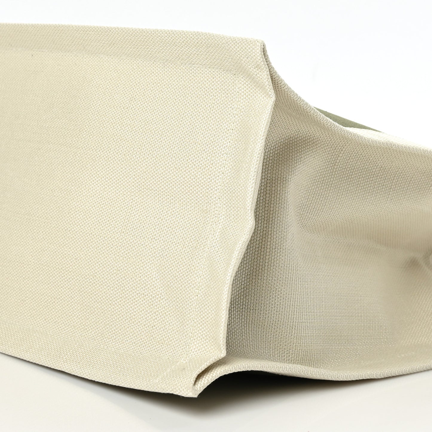 Linen Calfskin Small Rive Gauche Tote Military Green Blanc Vintage