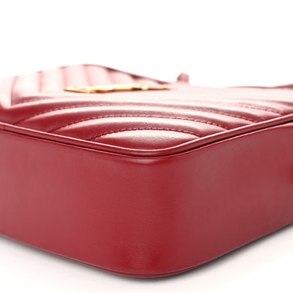 Saint Laurent Calfskin Matelasse Monogram Lou Camera Bag Rouge Eros 10 of 12