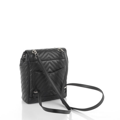 Chanel Calfskin Chevron Quilted Small Urban Spirit Backpack Black 3 of 7