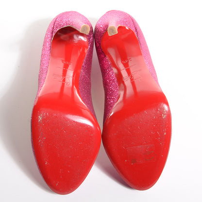 Christian Louboutin Glitter Mini Lady Lynch 120 Pumps 38.5 Fuxia 4 of 5