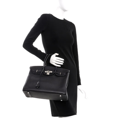 Hermes Taurillon Clemence Birkin 35 Prunoir 2 of 31