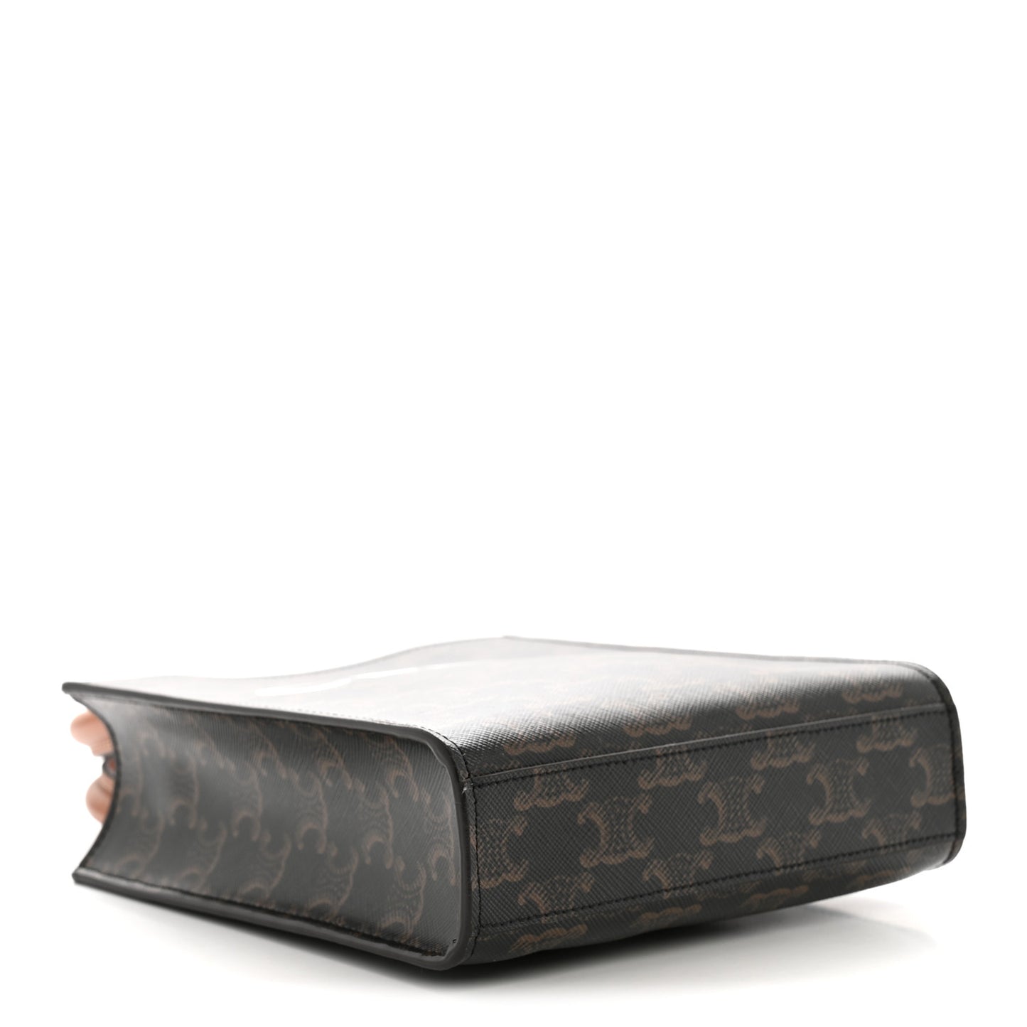 Triomphe Canvas Calfskin Mini Vertical Cabas Tan