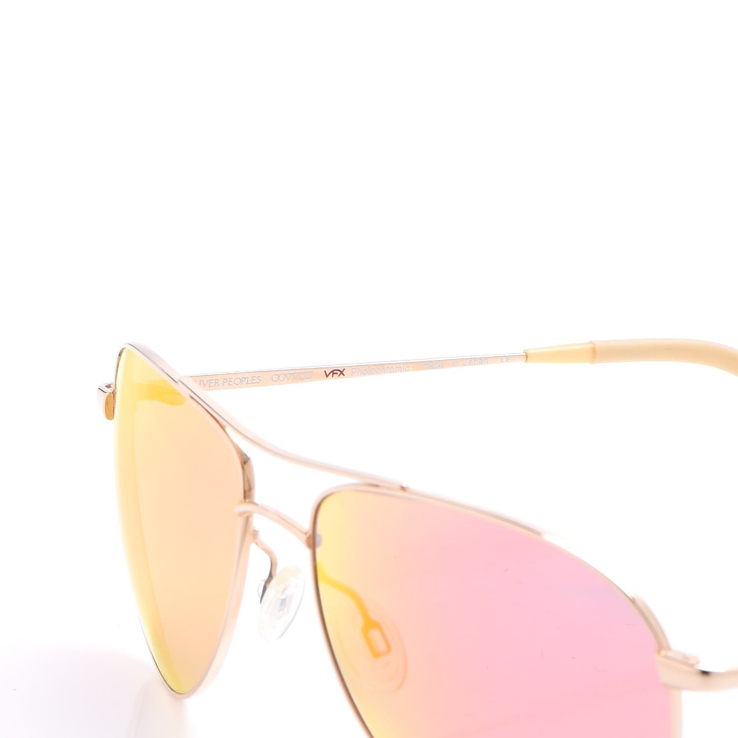 Oliver Peoples Photochromic Glass Benedict 59 Aviator Sunglasses Gold 6 of 7