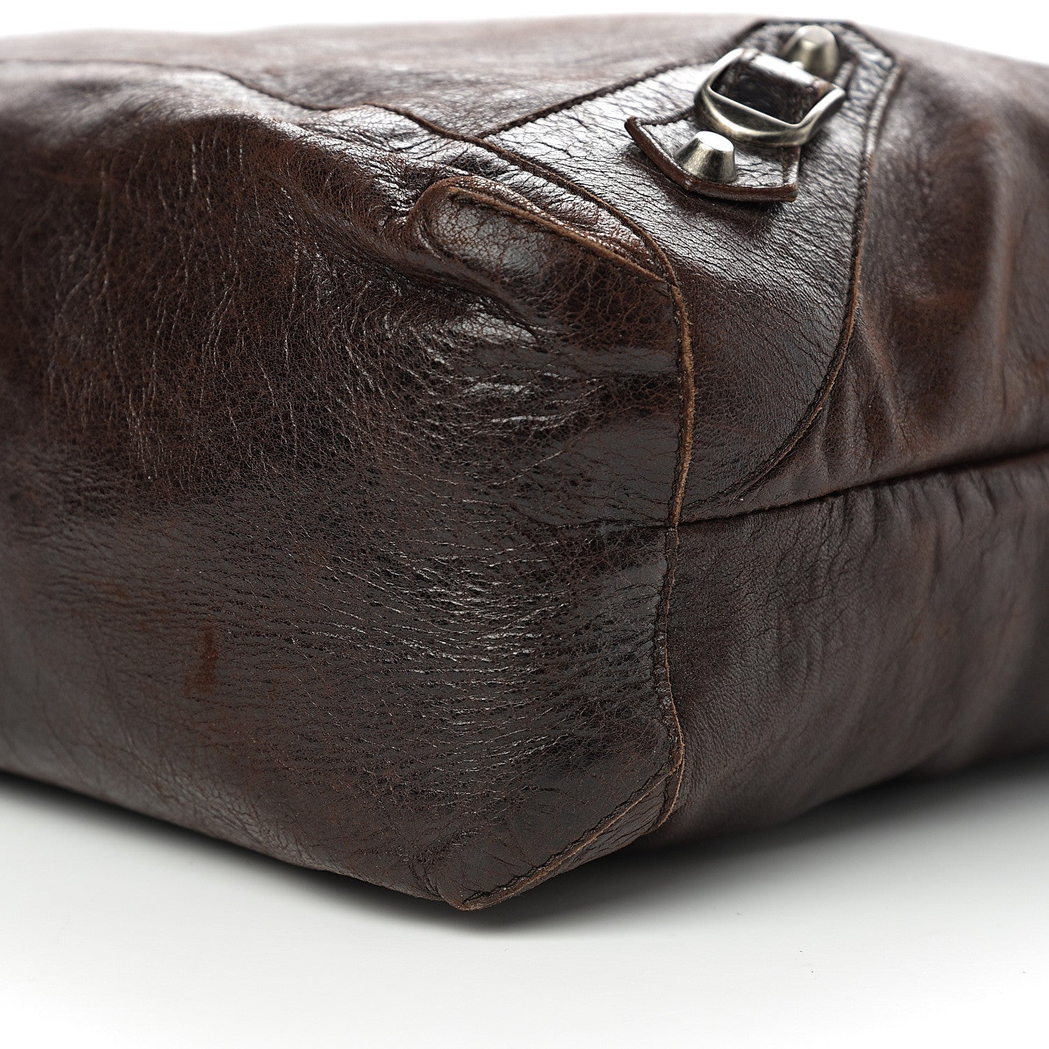 Balenciaga Chevre Classic Silver Hardware Mens Day Messenger Brown 11 of 14