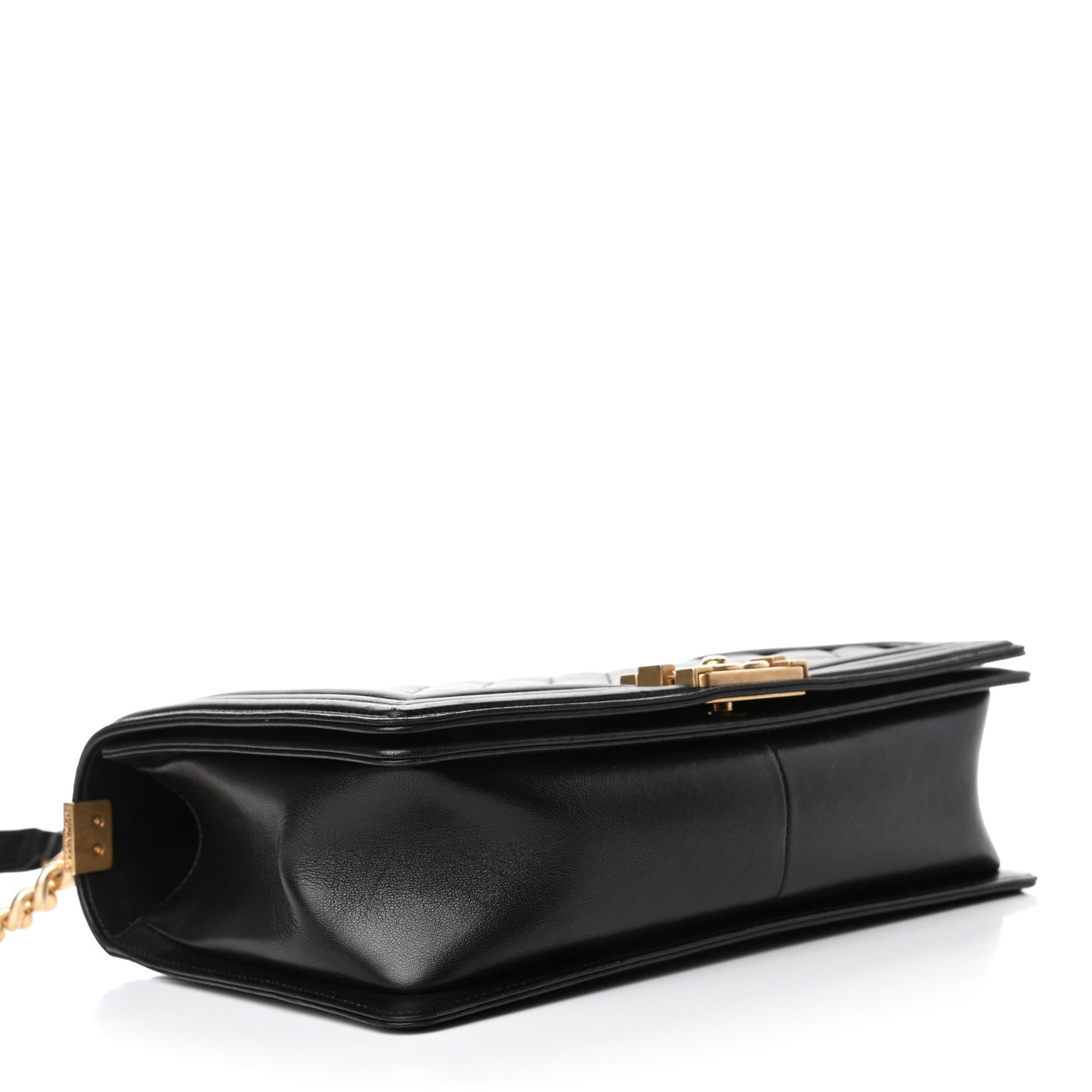 Calfskin Quilted New Medium Boy Flap Black