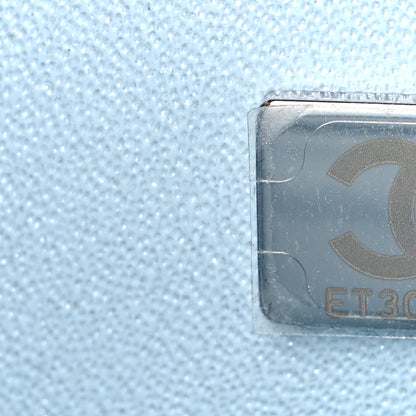Chanel Perforated Lambskin Quilted Mini Rectangular Flap Light Blue Light Purple White 7 of 9