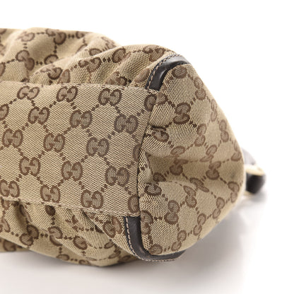 Gucci Monogram Medium D Gold Ring Hobo Dark Brown 7 of 10