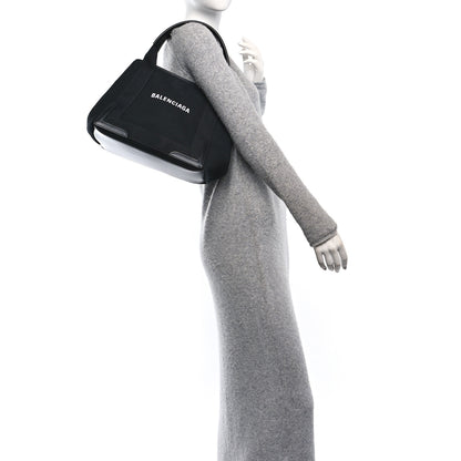 Balenciaga Cotton Canvas Calfskin S Black 2 of 11