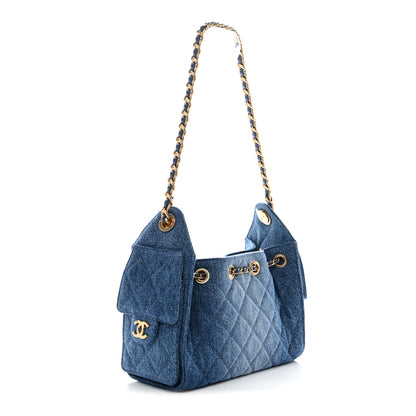 Chanel Washed Denim Quilted Mini Chanel 25 Handbag Blue 4 of 11